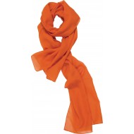 Foulard  100% poliéster tipo seda,50 x 180cms,naranja